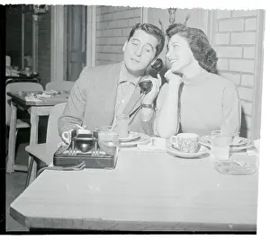 Hal March and Candy Toxton Sitting at Dinner Table