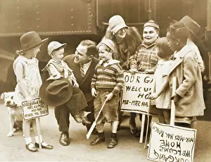 Hal Roach and Wife Welcomed by Our Gang