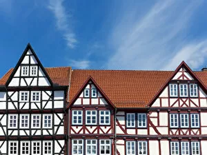 Images Dated 26th May 2012: Half-timbered houses in the market square of Eschwege, Werra-Meissner district, Hesse, Germany