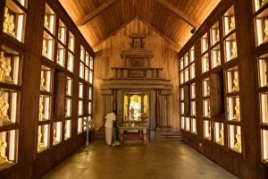 Pilgrim Collection: Hall of Buddha at Kelaniya Temple in colombo. Sri Lanka