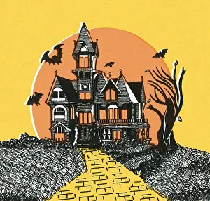 Spooky Prints: Halloween scene
