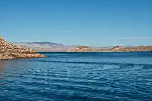Halls Crossing from Ferry Boat on Lake Powell crossing to Bullfrog, Utah, USA