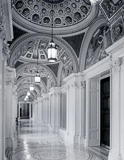 Virginia Prints: Hallway of the Library of Congress Thomas Jefferson Building, Washington, D.C