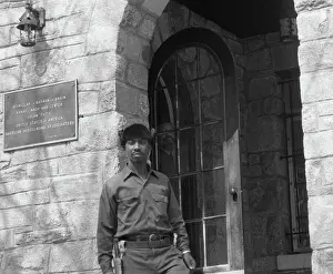 Hamaas Abdul Khaalis at the Door of Hanafi Muslim Headquarters