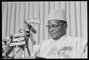 Nigerian Prints: Hamani Diori Speaking at a New Conference