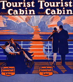 Brochure Prints: Hamburg-American Line, Tourist Cabin