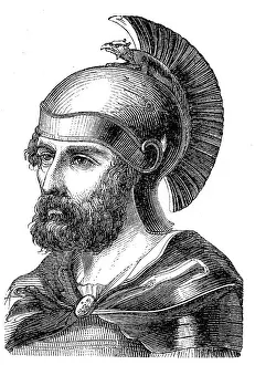Hamilkar Barkas or Barcas, 275 BC 228 BC Carthaginian general and statesman, History of Ancient Rome, Roman Empire, Italy, Historical, digitally restored reproduction of a 19th century original