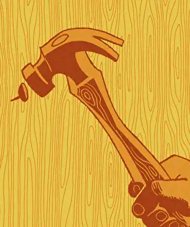 Hammering Nail in to Wood