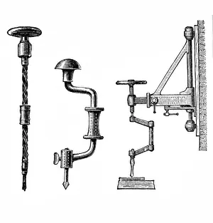 Work Tool Prints: Hand drilling tools