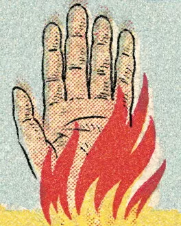 Images Dated 17th March 2015: Hand on fire