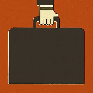 Illus Prints: Hand Holding Briefcase
