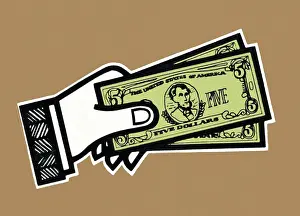 Paying Prints: Hand Holding Cash