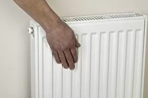Hand on radiator