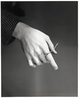 String Prints: Hand With String Tied On Finger