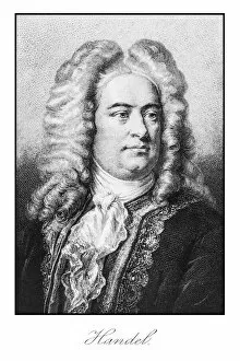 Famous Music Composers Gallery: Handel engraving