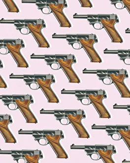 Pattern Artwork Illustrations Gallery: Handgun Pattern