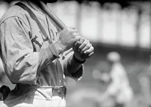 Hands of Rogers Hornsby Holding Bat