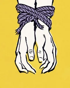 Tied Up Prints: Hands Tied Together