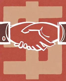 Corporate Business Prints: Handshake and Dollar Sign