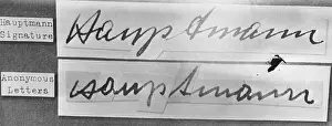 Flemington Prints: Handwriting of Hauptmann
