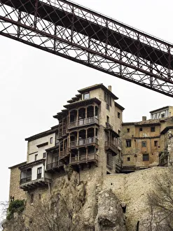 Railing Collection: Hanging houses and bridge of iron, Cuenca, Castilla La Mancha, Spain