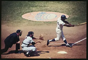Hank Aaron Hitting the Ball
