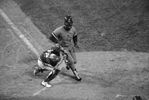 Hank Aaron Sending The Ball Outfield