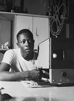 Studying Prints: Hank Aaron Studying His Batting Techniques