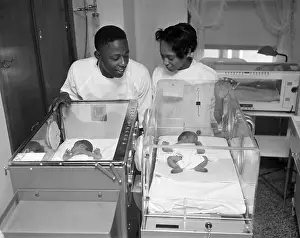 Hank Aaron with His Wife and Sons