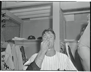 Hank Bauer Kissing His Fingers