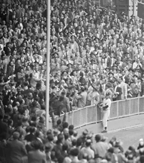 Hank Bauer Watching Home Run Ball