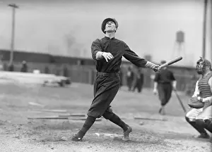 Batting Prints: Hank Gowdy Batting During Baseball Game