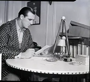 Mail Prints: Hank Greenberg In Robe Reading Fan Mail