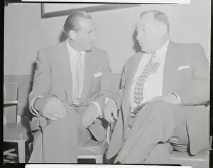 Weiss Prints: Hank Greenberg Sitting and Talking with George M. Weiss