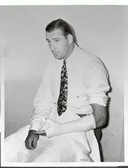 Wrapped Prints: Hank Greenberg Sitting with Wrapped Arm