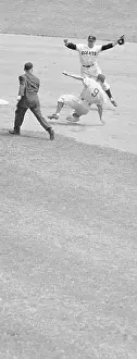 Hank Sauer Stealing Second