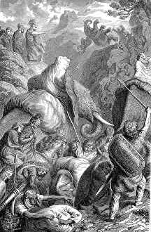 Hannibal's crossing of the Alps in 218 BC was one of the most important events of the Second Punic War, History of Ancient Rome, Roman Empire, Italy, Historical, digitally restored reproduction of a 19th century original