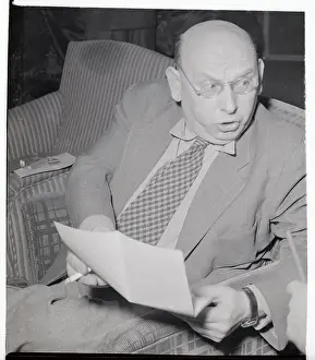 Hanns Eisler Reading Document at Press Conference