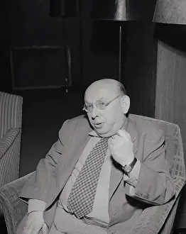 Hanns Eisler Seated at Conference