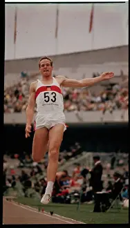 Hans Walde Jumping in Long Jump
