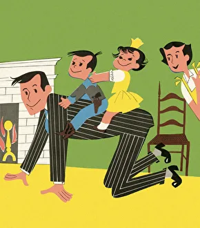 Images Dated 26th February 2013: Happy Family Playing