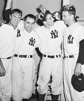Dressing Room Prints: Happy Yankees In Dressing Room