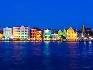 Curacao Prints: The harbor front of Willemstad, CuraAzao