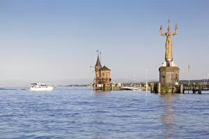 Images Dated 17th June 2013: Harbour entrance of Konstanz with the Imperia statue, Lake Constance, Konstanz, Baden-Wuerttemberg