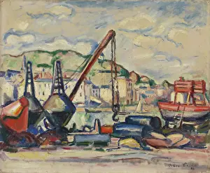 Crane Prints: The Harbour In Honfleur