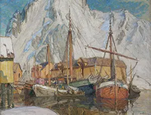 Fishing Boats Prints: The Harbour At Svolvaer