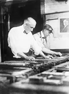 Harding Prints: Harding Working at The Marion Star
