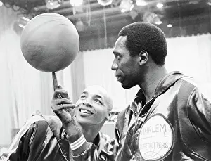 Balancing Prints: Harlem Globetrotters Meadowlark Lemon Balancing Ball