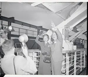 Curtice Prints: Harlow Curtice and His Wife Waving