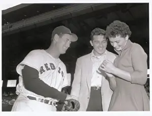 Boston Prints: Harold Connolly and Wife Olga with Ted Williams